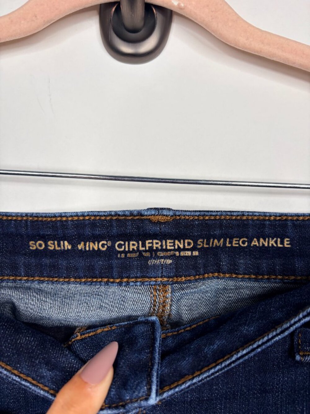 2/$30 Chico's Girlfriend Slim Ankle Jeans Dark Sapphire Indigo 16 #A3985 - Picture 9 of 13